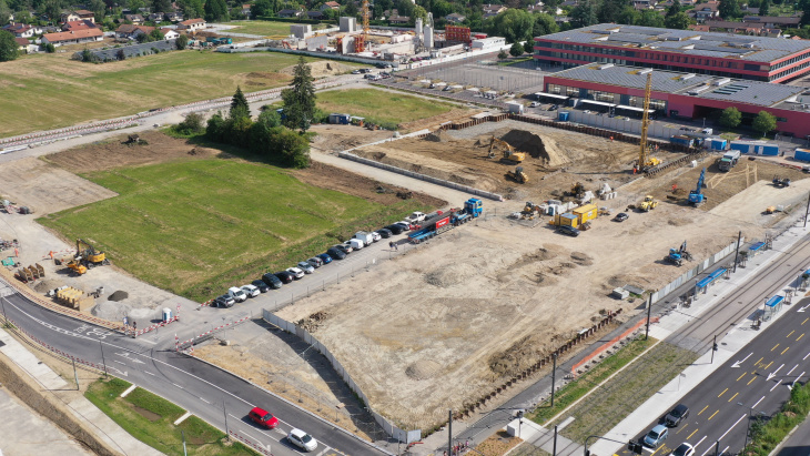 Chantier Le Rolliet ©HKD géomatique - Commune de Plan-les-Ouates