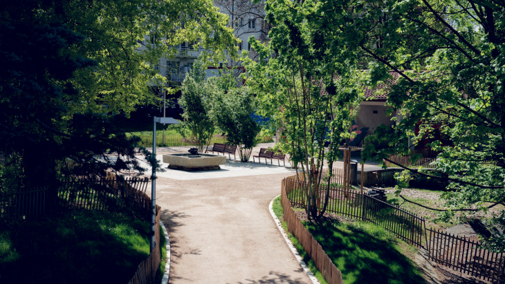 Voie verte d'agglomération à Carouge - promenade des Orpailleurs © David Wagnières 