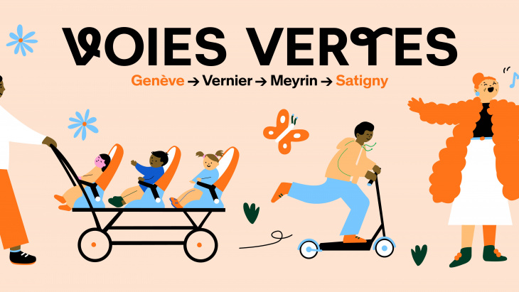 La Voie verte Genève-Satigny (dessins Noémie Creux)