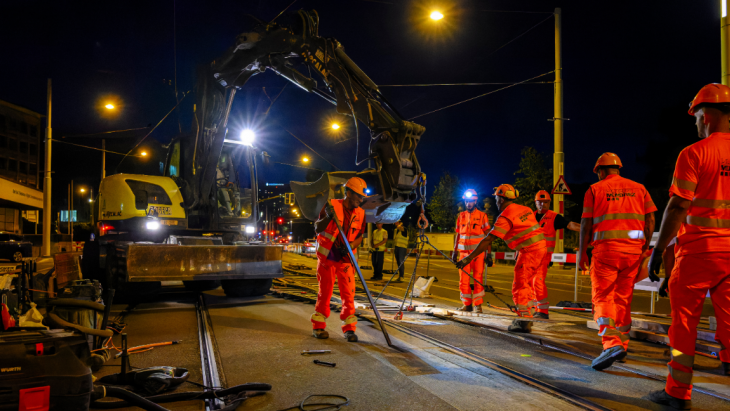 Travaux préparatoires - pose nocturne d’une aiguille volante