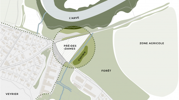 Localisation du projet Pré-des-Dames