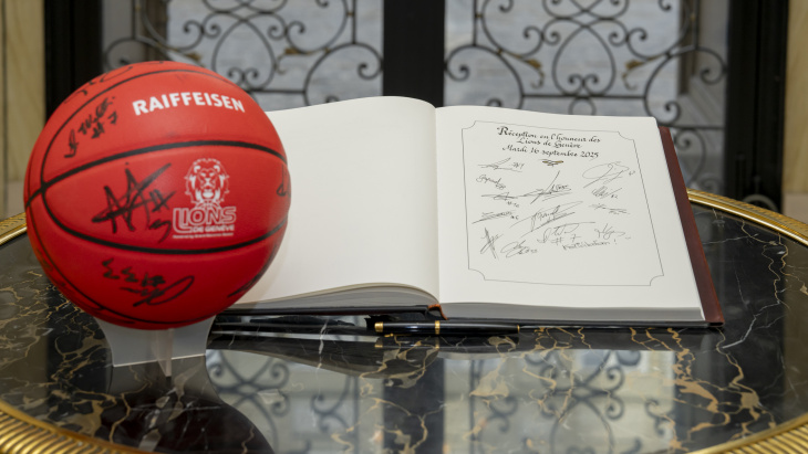 Cérémonie protocolaire en l'honneur des Lions de Genève. Crédit photo: Etat de Genève/Quentin Ducrest