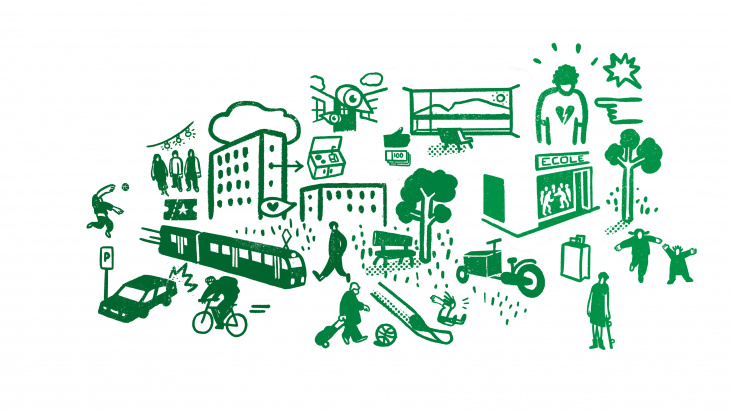 Illustration du quartier de la Chapelle © Muriel Dégerine