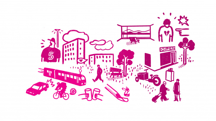 Illustration du quartier des Vergers © Muriel Dégerine