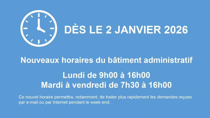 Nouveaux horaires