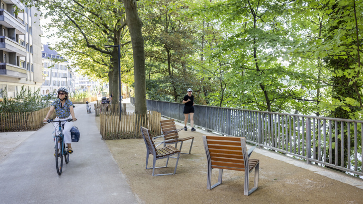Voie verte rive gauche à Carouge - photo : Magali Girardin