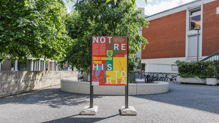 Panneau de l'itinéraire "Notre História"
