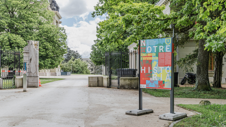 Panneau de l'itinéraire "Notre História"