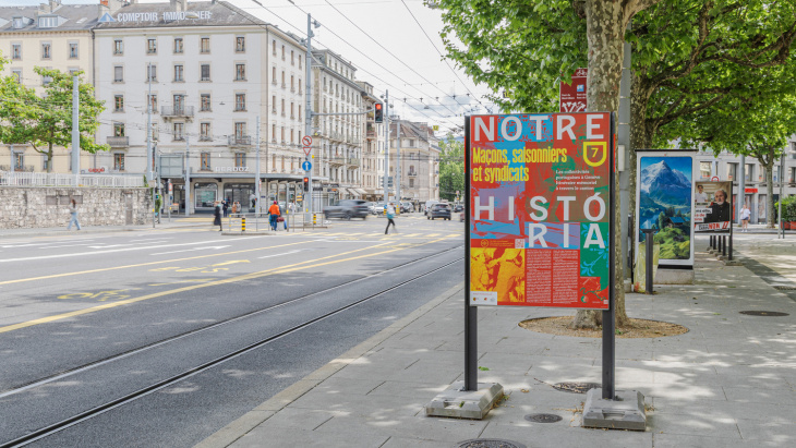 Panneau de l'itinéraire "Notre História"