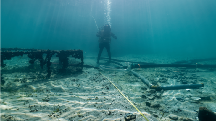 Prospection du site palafittique des Pâquis A (2025), © Fondation Octopus, SAGe