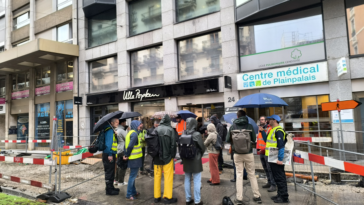 Visite de terrain rue de Carouge